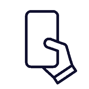 hand scrolling a smart phone vector